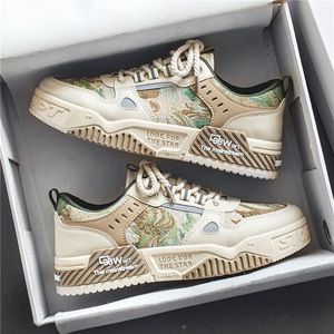 Spring New Men's Breathable <b>Canvas</b> Shoes Student Trend All-Match Thick Sole Casual Sneakers Skateboard Shoes Dad Shoes For Men - Product Image 2