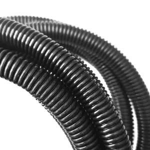 Automotive Split Electrical Plastic Corrugated Pipe For Wiring Harness Black Color Wire loom