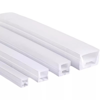 Canal LED en silicone flexible encastrable, diffuseur en silicone imperméable blanc/noir pour bande LED et tube néon