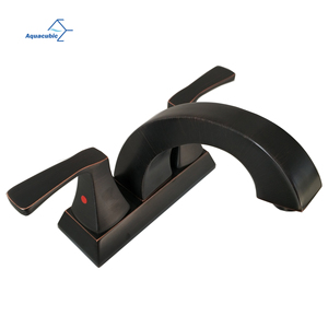 Aquacubic cupc kép xử lý Brushed Nickel 4 "<span class=keywords><strong>centerset</strong></span> rửa phòng tắm lưu vực Mixer tap vòi nước - Product Image 5