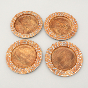 Assiette de service artisanale en bois de 13 pouces, vaisselle en bois artisanale pour la table - Product Image 5