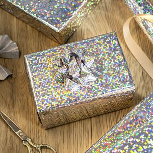 Papier d'emballage holographique Merture, rouleau de 17 pouces x 32,8 pieds, points argentés, papier métallisé pour fête, mariage, anniversaire, Noël - Product Image 2