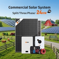 Système solaire hybride triphasé 24 kW 50 kWh, kit complet avec panneaux Topcon de type N 450 W pour la maison
