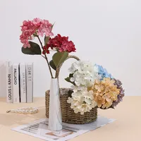 Bunga Sutra Buatan MJ Brand Tangkai Tunggal Hydrangea Kecil Belanda Buatan Tangan Tahan Lama Berkualitas Tinggi Dekorasi Rumah Hari Valentine