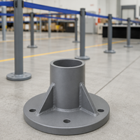 Base para Poste de Barrera Personalizada OEM |   Fabricación de Acero Soldado de Alta Resistencia para Montaje de Postes de Barrera de Seguridad