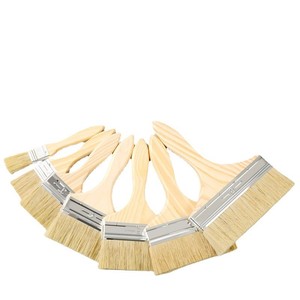 Pinceau industriel à poils naturels doux et fibres synthétiques pour peinture murale, colle pour <span class=keywords><strong>barbecue</strong></span>, nettoyage domestique, manche en bois/plastique - Product Image 1