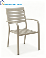 Ensemble table et chaises de salle à manger en pierre frittée, style minimaliste moderne, structure entièrement en aluminium, résistant aux UV, mobilier d'extérieur pour jardin/cour
