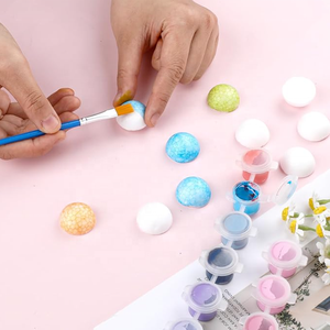 <span class=keywords><strong>Boules</strong></span> de mousse pour l'artisanat, fleurs artificielles blanches demi-rondes, fournitures en polystyrène de forme hémisphérique - Product Image 3