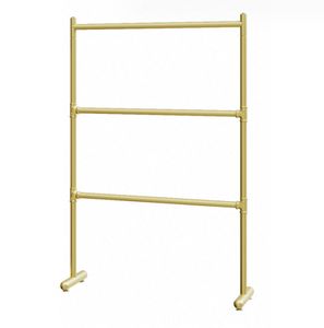 Étagère de rangement moderne, simple et dorée, portemanteau mobile à double couche, cintre pour chambre à coucher, présentoir de vêtements simple en métal - Product Image 3