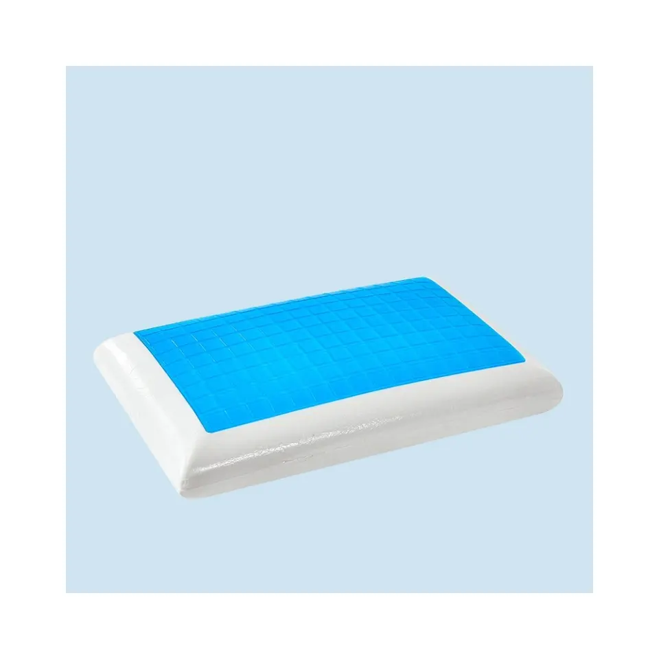 Promosi Orthopedic Edik silika es dingin bantal tempat tidur Gel nyaman bantal busa memori dengan Gel pendingin