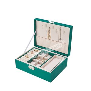 Joyero de lujo estilo Cofre <span class=keywords><strong>del</strong></span> <span class=keywords><strong>Tesoro</strong></span> Estuche de almacenamiento rígido grande para anillos Collares Pulseras y colecciones de regalos Premium - Product Image 3