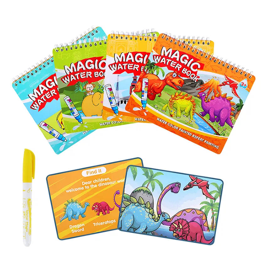 Hot Sale Baby Magic Book, Magic Doodle Erasable Book, Paint With Water Coloring Book