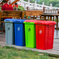 Poubelle en plastique certifié ce, 50l, différentes tailles de déchets
