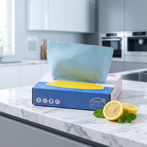 Boîte distributrice de lingettes de nettoyage et de séchage en microfibre réutilisables de haute qualité, multi-usages, pour la cuisine, le nettoyage du verre et des miroirs - Product Image 1