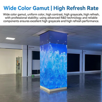Écran d'affichage LED sur pied, 4 faces, P2.5, 3840Hz, pour publicité intérieure, signalisation numérique