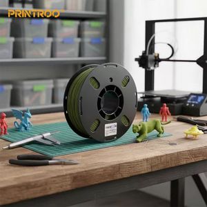 Filament PLA WOOD PRINTROO 1,75 mm, argent métallique fluorescent, fournitures d'impression 3D pour bracelet lumineux décoratif de festival de musique - Product Image 1