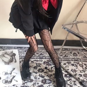 Collants en maille pour femmes avec motif <span class=keywords><strong>araignée</strong></span>, <span class=keywords><strong>filet</strong></span> de <span class=keywords><strong>pêche</strong></span> de Noël tricoté évidé, bas pour femmes - Product Image 6