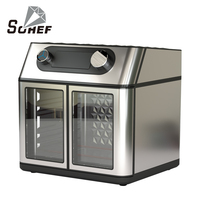 Meilleur four à convection électrique carré sans huile en acier inoxydable avec fenêtre visible et panneau tactile pour usage domestique