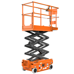UNW Platform hidrolik Mini Manual, pengangkat gunting elektrik 300kg dengan kemudi hidrolik - Product Image 1