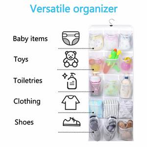 Wardrobe Hanging Storage Bag, Double-sided Multi-Compartment Multifunctional Fabric Hanging Bag, Mesh Hanging Bag - Product Image 2