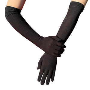 Gants longs de danse en soie de lait élastique pour mariée, élégants pour mariage, fête, scène, performance, respirants, protection solaire estivale - Product Image 2