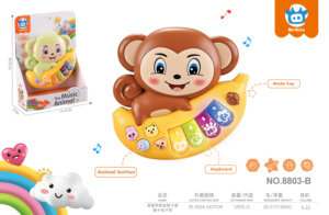 ของเล่นเปียโนไฟฟ้าแบบใช้มือถือ9ปุ่มรูปนกเพนกวินทดสอบ EN71ผสม2สี - Product Image 2