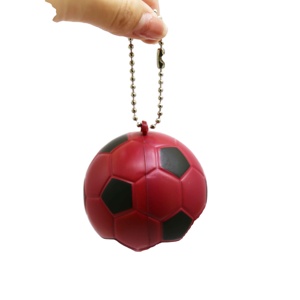 Porte-clés de football en PU, jouets anti-stress à presser, balles anti-stress - Product Image 1