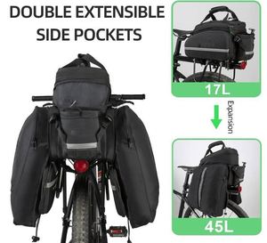 Échantillon Gratuit : Sacoche de Porte-Bagages Arrière pour Vélo 17L-45L, Sacoche Étanche pour Porte-Bagages Arrière de Vélo - Product Image 2