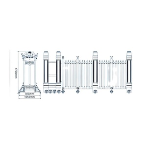 Porte coulissante de patio en aluminium de style français haut de gamme, portail automatique moderne de luxe, portails rétractables en alliage d'aluminium pour maison - Product Image 2