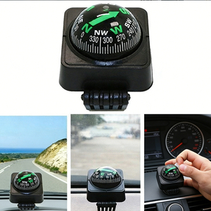 <span class=keywords><strong>Boussole</strong></span> sphérique de haute précision 45 mm noire, accessoire de tableau de bord de voiture, coque en plastique ABS robuste pour la navigation automobile - Product Image 3