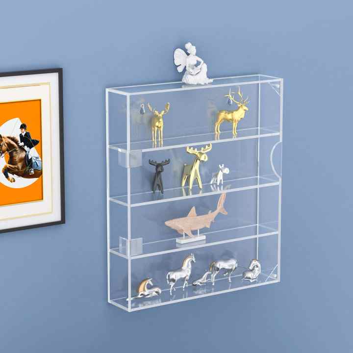 Wall Mounted Clear Acrylic Display Case for Anime Figures