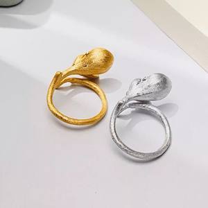 10723 DIY Silver Jewelry Accessories S925 Silver Ring Empty <b>Holder</b> with 5-6mm Round Beads Pearl <b>Bow</b> Ring <b>Holder</b> - Product Image 3