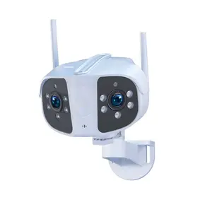 Ai détection humaine sécurité ip cam 4k extérieur 180 degrés caméra de surveillance 360 panoramique wifi double objectif cctv caméras