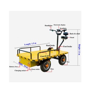 Transportador de Carga Eléctrico de Cuatro Ruedas de Alta Resistencia Ampliamente Utilizado en la Industria Logística de China, con Asiento para Carga - Product Image 6