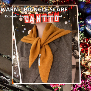 Bufanda Triangular de Lana Tejida de Color Sólido para Verano, Pañuelo Cálido para Mujer, Bufandas Multifuncionales, Chales de Oficina - Product Image 2