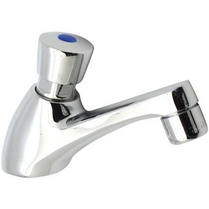 Robinet temporisé avec aérateur, longueur 19 cm, finition chromée pour évier de cuisine - Product Image 1