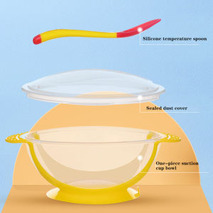 Tazón de Succión para Bebé de PP con Tapa y Juego de Cucharas con Sensor de Temperatura - Product Image 4