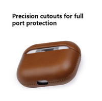 Étui de protection en cuir véritable fait à la main, huile et cire de luxe, pour écouteurs Apple AirPods 1/2 1 2 3 4 AirPods Pro2