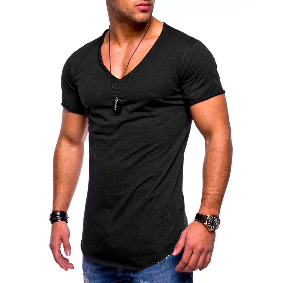 camisetas cuello v hombre