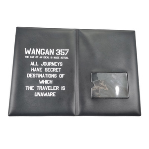 Tùy chỉnh D da bi-gấp A5 giấy thư mục PVC da giấy tay áo cho tài liệu - Product Image 4