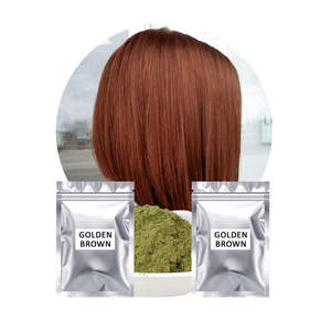 Coloration capillaire naturelle brun doré au henné, coloration capillaire semi-permanente, 100% couverture des cheveux gris, triple raffinage - Product Image 3