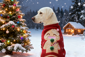 가을 겨울 클래식 스타일 개 스웨터 작은 고양이 애완 동물 의류 진저 브레드 남자 겨울 따뜻함 크리스마스 에디션 - Product Image 4