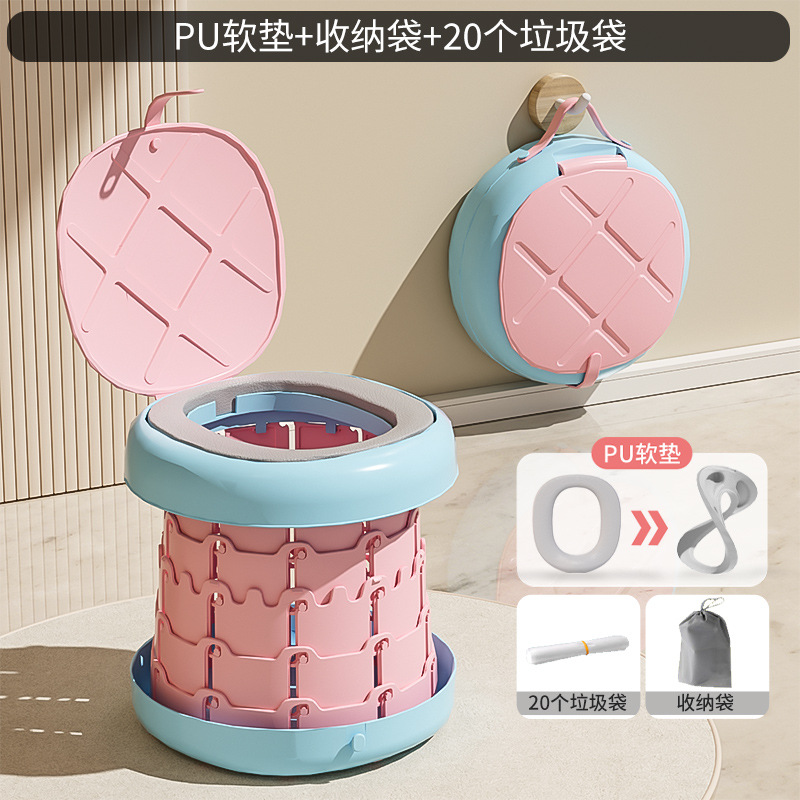 Sac de rangement souple en PVC court à trois couches rose cerise 120