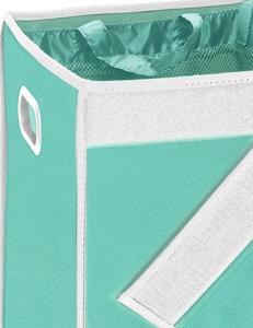 Turquoise Double <b>Laundry</b> Hamper with Lid and Removable Bags <b>Laundry</b> <b>Basket</b> 2 Sections, Collapsible Ditry Clothes Hamper - Product Image 6