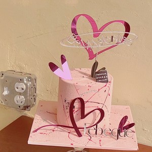 Decoración <span class=keywords><strong>de</strong></span> Pastel <span class=keywords><strong>de</strong></span> Acrílico con Mensaje <span class=keywords><strong>de</strong></span> San Valentín, Juego <span class=keywords><strong>de</strong></span> Adornos <span class=keywords><strong>para</strong></span> Pastel <span class=keywords><strong>para</strong></span> el Día <span class=keywords><strong>de</strong></span> San Valentín, Aniversario, Boda - Product Image 5