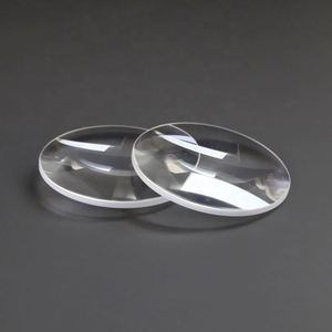 Lente óptica esférica de 45mm de diámetro Lente biconvexa de vidrio grande para láser - Product Image 1