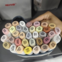 Marqueurs d'art professionnels de haute qualité en plastique à double embout avec pointes fines et biseautées, 200 couleurs, encre à base d'alcool non toxique