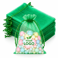 Sacs de shopping en organza avec cordon de serrage, vente en gros, pochettes personnalisées avec logo pour bijoux, cadeaux, cosmétiques et accessoires