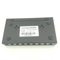 Hub LAN Mini, Saklar Ethernet Cepat 8-Port 10/100/1000Mbps dengan Cangkang Besi