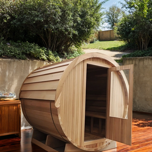Sauna à vapeur traditionnel sur mesure au design moderne en cèdre rouge massif pour l'extérieur, pièce carrée pour 4 personnes, <span class=keywords><strong>Harvia</strong></span> <span class=keywords><strong>8KW</strong></span>, fenêtres en traversin - Product Image 1